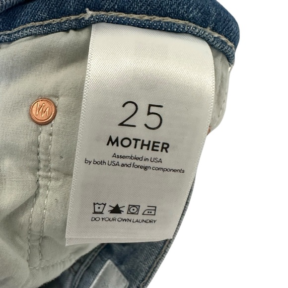 MOTHER Jeans Womens The Super Swooner Sz 25 Light Wash Denim Skinny - Picture 8 of 11